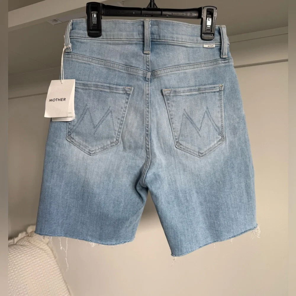 NWT Mother The Tripper Light Blue Denim Women Shorts Size 25 - Picture 13 of 13